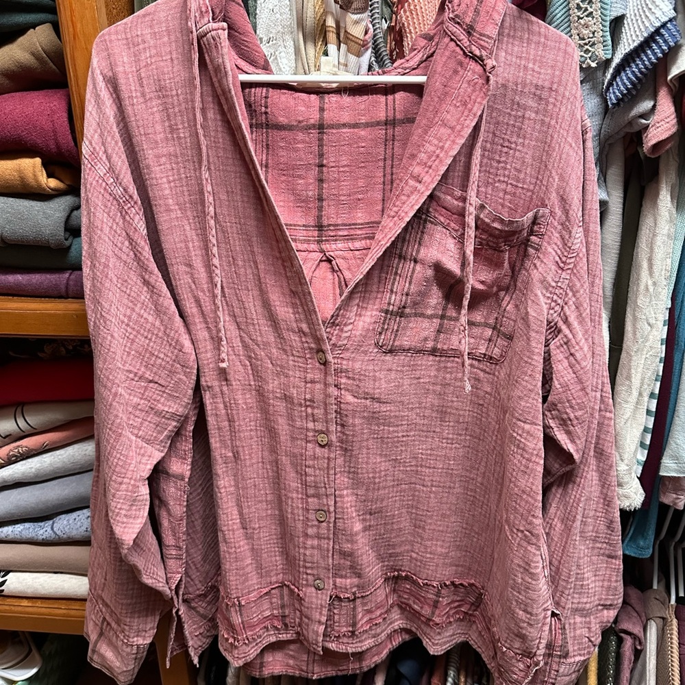 Easel Gauze Button Down - image 1